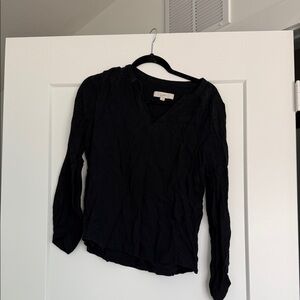 Loft Fashion Black V-Neck Blouse